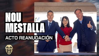 EL VALENCIA CF, FENWICK IRIBARREN ARCHITECTS Y FCC FIRMAN EL ACTA DE REANUDACIÓN DEL NOU MESTALLA