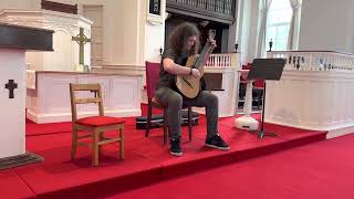 Zach Urban performing at the Baltimore Classical Guitar Society Open Stage - April 23, 2022