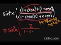 prove that sin^2 x 1 cos x sin^2 x 1 cos x = 2 mathematics with cj