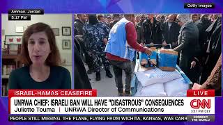 If UNRWA is banned from Gaza this will have a serious impact on the ceasefire - J. Touma to CNN