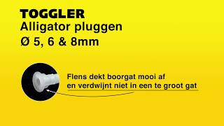 Alligator plug met flens - altijd grip en zeker vast in alle muren o.a. gipsplaat en cellenbeton