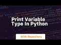 print variable type in python