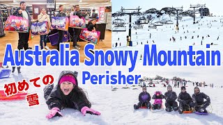 【Perisher Snowy Mountain Australia】7歳誕生日旅行!オーストラリアで人生初めての雪!7yo girl sees snow for the first time!