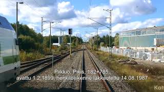 InterCity Train REAR VIEW Finland 4K - Turku-Helsinki