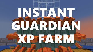 Minecraft Elegance: Instant Guardian XP Farm, No Drain (180k XP/h and 90k drops/