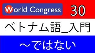 ベトナム語講座：入門_30 （～ではない）（日本人講師によるベトナム語レッスン）