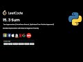 LeetCode 15. 3Sum 🔍 | Optimised Two-Pointer Approach + Brute Force Breakdown | Interview Question