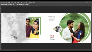 How To Make 12X36 Wedding Album Design in Photoshop Hindi Tutorial #WeddingAlbumDesign