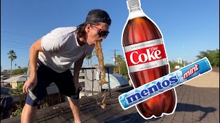 DIET COKE AND MENTOS EXPLOSION IN MY STOMACH!!!