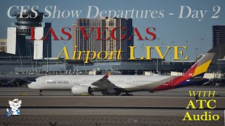 🔴 LIVE LAS Airport Plane Spotting Nonstop Las Vegas Arrivals \u0026 Departures W/ATC Audio \u0026 CES Charters