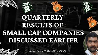 Quarterly Results Of Small Cap Companies Discussed Earlier #trendfollowingwithmanoj #stockmarket