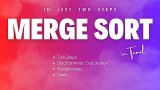 Merge Sort Explained in best way possible in Tamil #python #coding #dsa