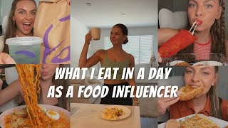 WHAT I EAT IN A DAY AS A FOODIE INFLUENCER 🤭🍳🥒🥤🌮 (highly requested)