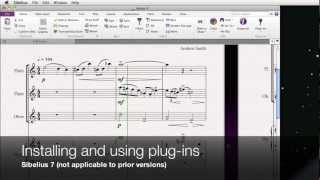 Installing and using plug-ins in Sibelius 7