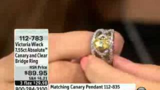 Victoria Wieck 7.55ct Absolute? Canary and Clear Bridge Ring  Victoria Wieck Absolute™