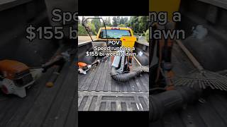 $155/ 42 min cheap or ripoff? ⏱️ bi-weekly mow and edge. #lawncare #business #pov #lawnmowing