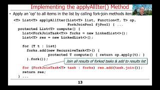 Evaluating the applyAllIter() Java Fork-Join Framework Programming Model