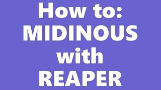 Midinous: MIDI routing in REAPER