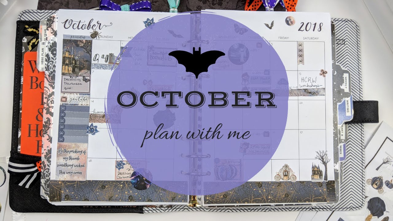 Plan With Me October 2018 Kikki K Large A5 Planner Youtube