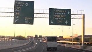 Driving from Nicosia to Larnaca Airport in Cyprus (Oct 26, 2018)