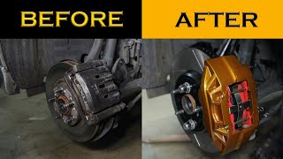 IS300 gets a JUNKYARD Budget Big Brake Kit!!! LS400 Front Brake Swap