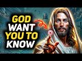 God Message : GOD WANT YOU TO KNOW | God Message Today | Gods Message Now | God | God message now