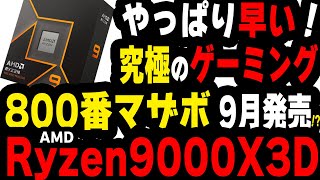 【Ryzen9000X3D】究極のゲーミングCPUと新型マザボが9月発売？CPUの選び方複雑問題もこれで解決！【AMD】