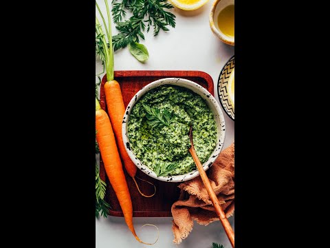 The BEST Carrot Greens Pesto – Minimalist Baker Recipes