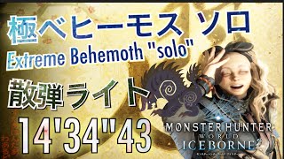 【MHW:ib】最強のライトボウガン！/徹甲榴弾に飽きたらこれやりな！極ベヒーモス ソロ/ 14'34\