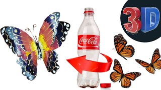 MARIPOSAS 3D🦋🦋 Con BOTELLAS de Plástico Recicladas| GARRAFA PET
