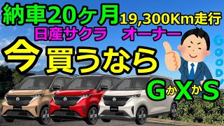 日産サクラ購入後20ヶ月19300Km走行今ならこれ買う