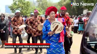 Barbra Magoha Leads Nigeria Dancers for her late husband Prof. Magoha Procession