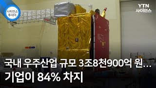 국내 우주산업 규모 3조8천900억 원…기업이 84% 차지 / YTN 사이언스