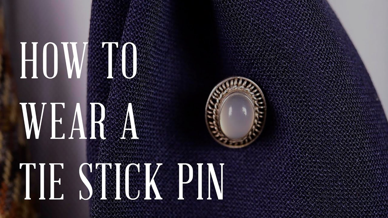 How To Wear A Tie Stick Pin - YouTube