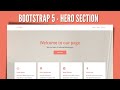How to Make a Responsive NavBar & Hero Section under 30 Minutes | Bootstrap 5 | Dev2Web