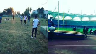 Pole vaulter in Bhatgaon