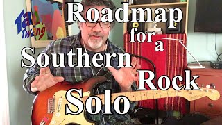 Composing a Southern Rock Stlye Guitar Solo // Jam Track at the End