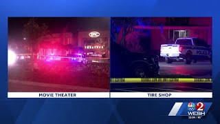 Orlando police investigate shooting call outside movie theater, crash on side of tire shop
