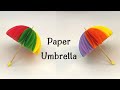 How to make paper umbrella / easy paper crafts for kids