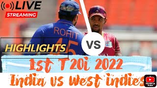 India vs West indies 1st T20i 2022 highlights #indiavswestindies2022 #rohitsharma #viratkohli