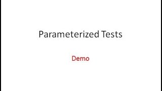 short introduction to parameterized tests in junit