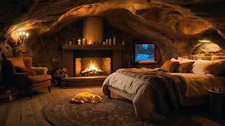 Cozy Cave on a Snowy Night—Can It Help You Sleep? #sleeping #sleepingmusic #atmosphere #relax