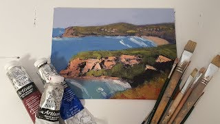 Learn To Paint TV E95 "Lennox Heads" Easy Beginner Seascape Painting