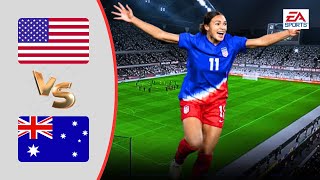 Feb 22, 2025: USWNT vs Australia | Women's Soccer Gameplay | FIFA 23