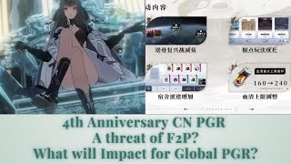 4th Anniversary CN PGR Discussion:  a threat of F2P? what will impact Global PGR? Plan accordingly