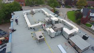 Toronto Industrial Flat Roofing - Sheet Metal Coping Installation and Final Fly Through