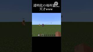 透明化の場所を釣竿で暴く天才おったwww #マインクラフト #マイクラ #統合版