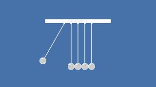 1 Hour Newton’s Cradle Animation | 5-Ball Pendulum Loop