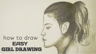 How to draw a  Girl from side angle  || Drawing  for beginner ||