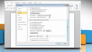 How to turn on the automatic spell check in Microsoft® Word 2010 on Windows® 7